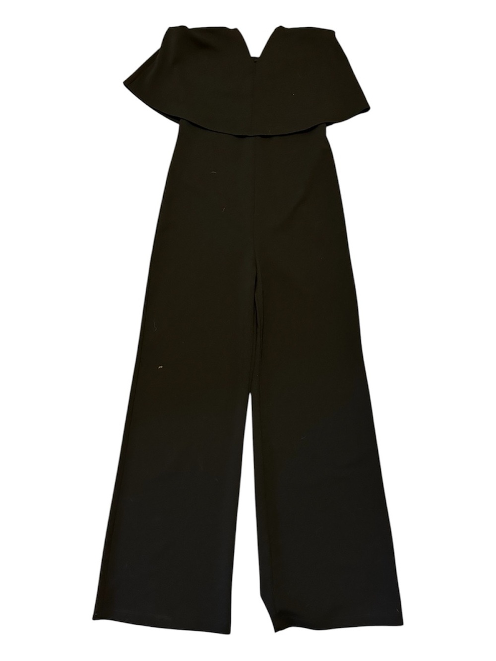 Lulu's Black Strapless Wide-Leg Jumpsuit